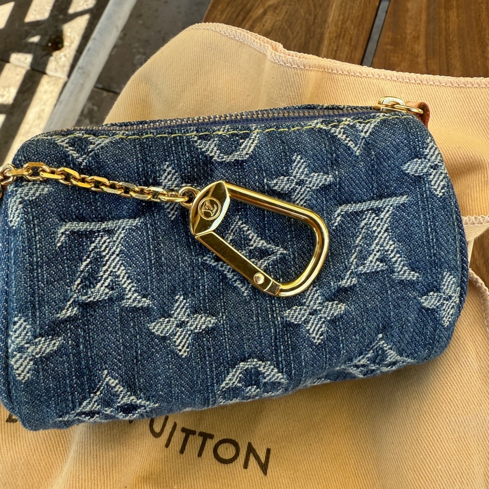 Louis Vuitton Blue and Gold Clutch - Picture 5 of 8